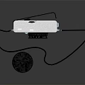 CHALINA 6 Vintage Digital Camera With White Black Body Black Lens Round Base And Strap