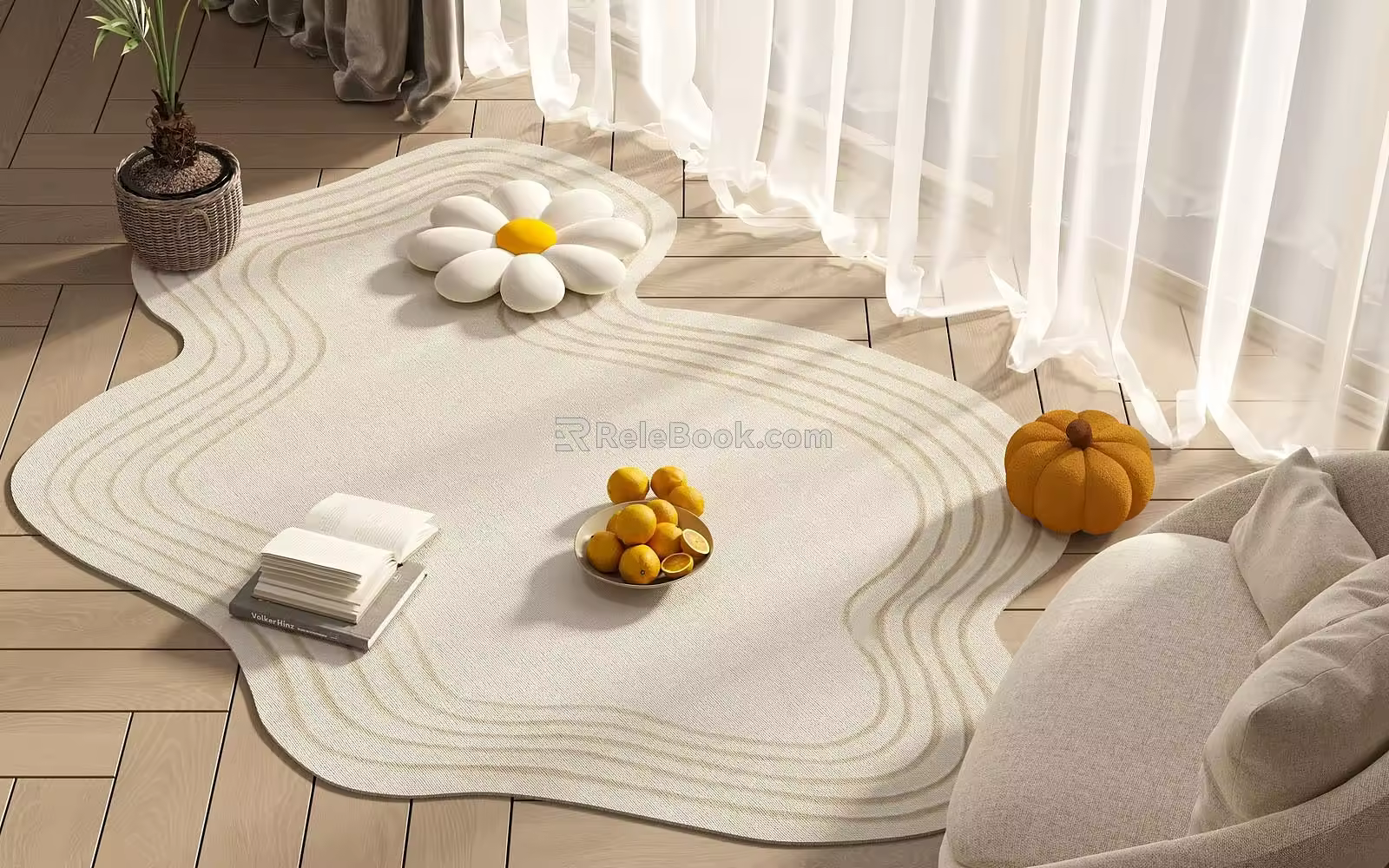 Modern Carpet Sofa Ornaments 3d model