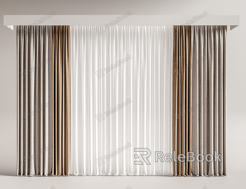 modern curtain cloth curtain model