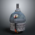 Industrial Mechanical Pump With Metal Casing Drainage Holes And Colored Cables