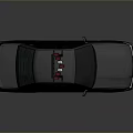 Dark Colored Police Sedan With Red And Blue Emergency Lights And Shiny Surface