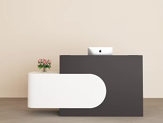 Modern Minimalist Front Desk 3d model