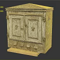 Vintage Entryway Console Cabinet with Double Doors Metal Handles Colorful Graffiti Wooden Base Industrial Style