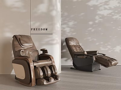 Modern Leather Massage Chair with Freedom Theme and Shadow Effects for Home Relaxation 3d model