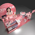 Pink Themed Women's Day Decor With 38 Balloons Heart Shapes And Gift Displays