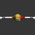 Game Movie Character With Yellow Hair White Yellow Outfit Red Accents 3D Model Design