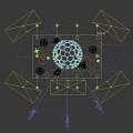 Starry Sky Themed Photo Spot With Transparent Spherical Structure And Rocket Models Reflective Floor