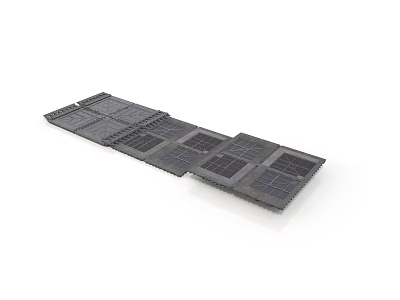 Modular Metal Grid Panel Structure With Interlocking Design And Durable Construction 3d model