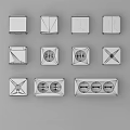 Modern Socket Switch Socket Champagne Gold Brushed Panel Household Five-hole Multi-hole Concealment One Open Double 3d model