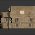 Open Wooden Crate With Metal Latches Containing Tools And Stacked Design