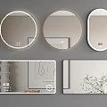 Modern Round And Oval Mirrors With LED Lights For Home Interior Decor