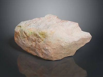 Raw Natural Stone with Rough Textured Surface and Earthy Hues for Interior Design 3d model