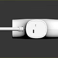 White Sleek Electrical Device With Plug And Rounded Modern Surface Design 3d model