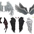 Stylish Decorative Wings Wall Decor with Multiple Colors and Designs for Home