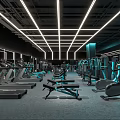 Modern Gym Interior With Various Fitness Equipment