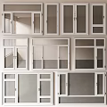 Aluminum alloy floor-to-ceiling window frame casement window bay window facing window glass window floor-to-ceiling window toilet window balcony window 3d model