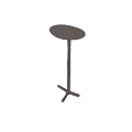 Modern Minimalist Metal Side Table With Cross Base And Round Top For Living Room