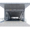 Subway Entrance Soviet-style Subway Entrance Chinese-style Subway Entrance 3d model