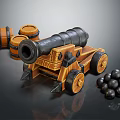 Modern Cannon Ancient Cannon 3d model