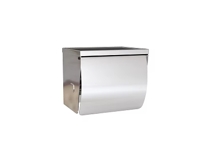 Sleek Stainless Steel Wall Mounted Tissue Box With Modern Design 3d model