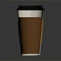 Paper Cup With Yellow Knit Sleeve And Black Lid For Daily Use