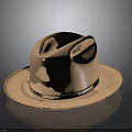 Peach Colored Wide Brimmed Hat Classic Design Soft Texture Stylish Accessory For Casual Wear