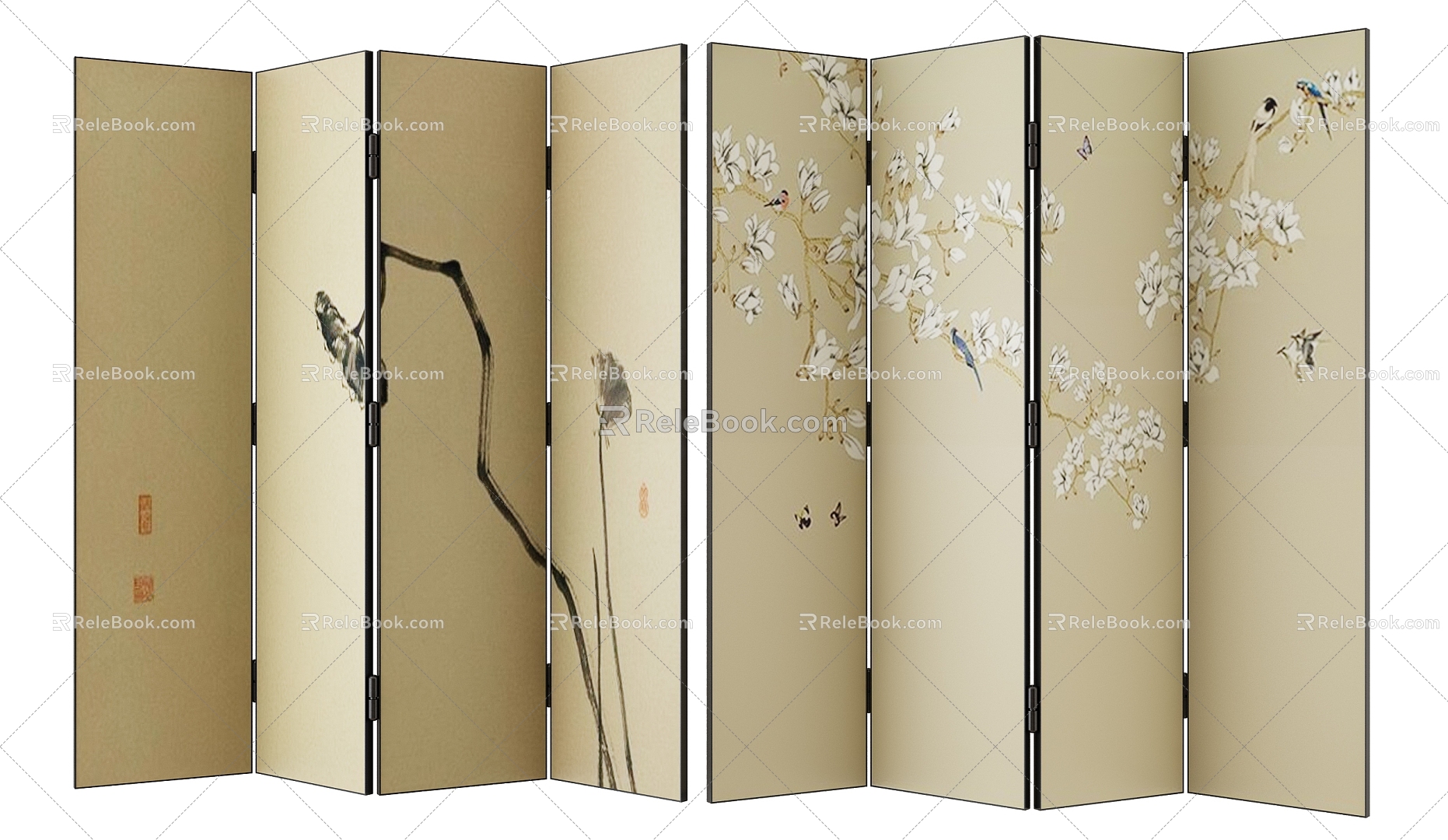 New Chinese-style screen partition model