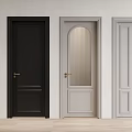 Modern Hinged Doors with Glass Panels Black White Designs and Double Door Style