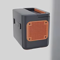 Gray And Orange Portable Power Station With Digital Display And Multiple Outlets For Home Use