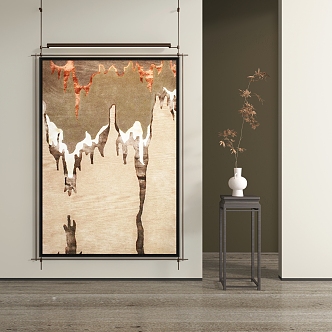 New Chinese Abstract Hanging Painting 3d model