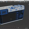 Vintage Digital Camera With Retro Classic Design And Metal Body Details