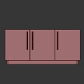 Sleek Walnut Wood Entryway Cabinet And Side Cabinet With Doors And Handles