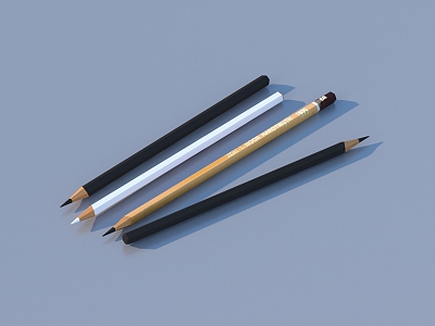 Pen Brush Pencil Stationery 3d model