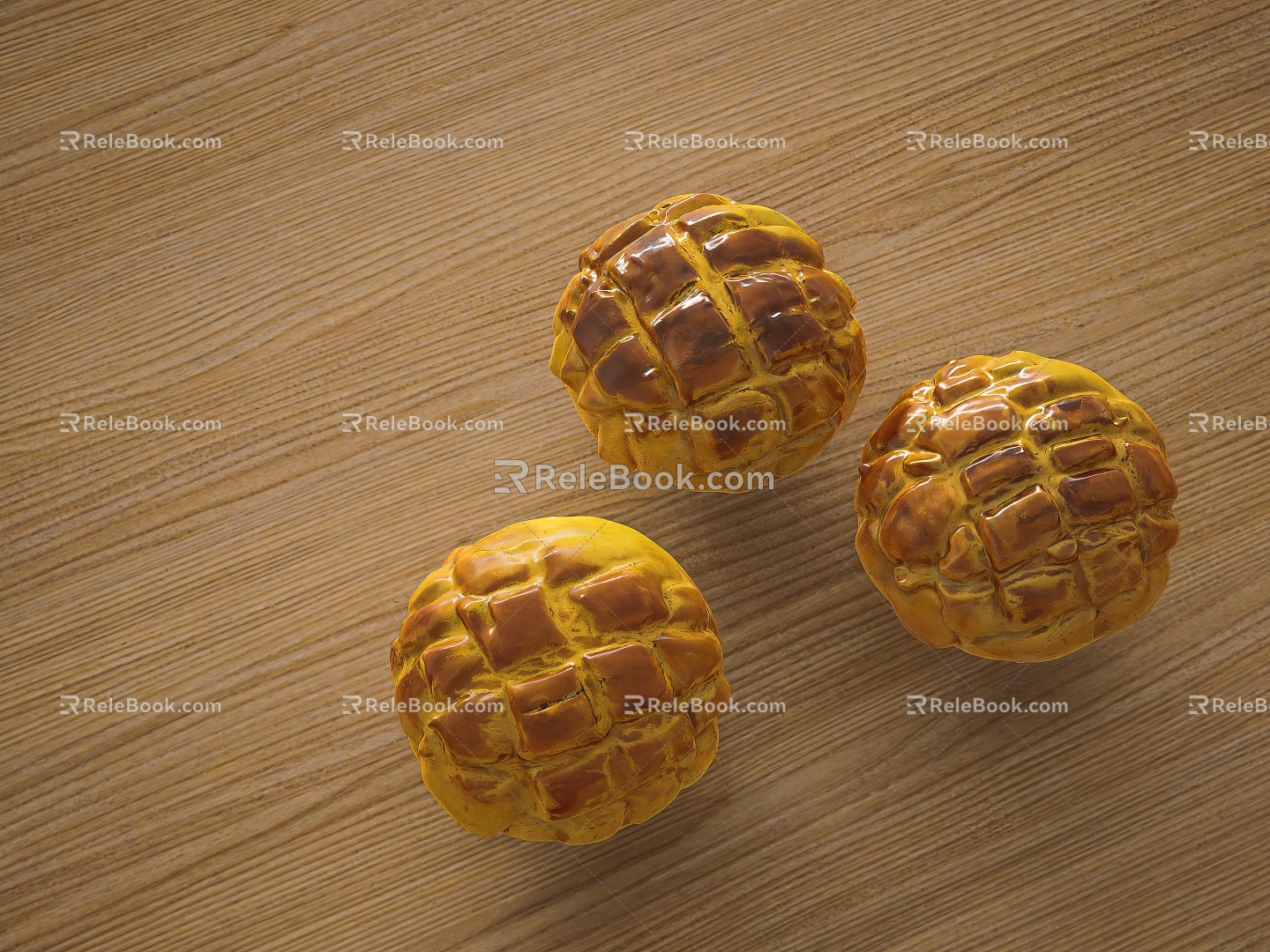 Food Beverage Pineapple Bag Bread Modern Pastry Food Pastry Kitchen Food 3d model