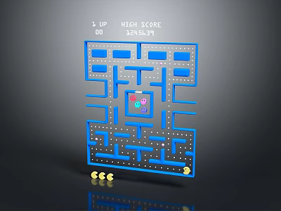 Futuristic 3D Labyrinth Sci Fi Scene With Fish Escape Digital Challenge 3d model