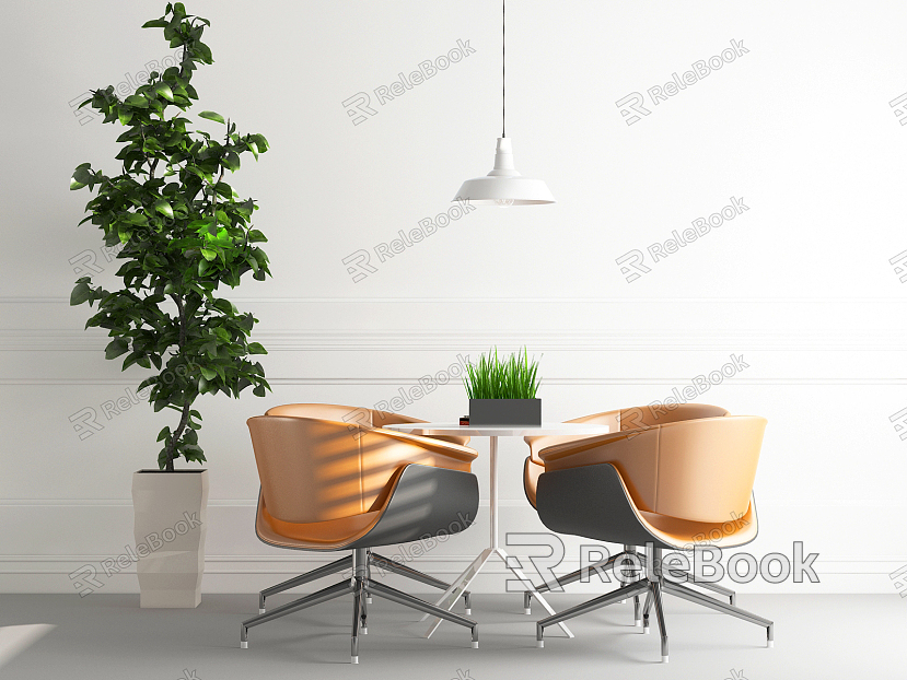 Modern leisure table and chair combination leisure table and chair model