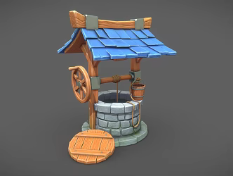Water Well Cartoon Water Well Hand-painted Water Well Game Water Well Game Scene Ancient Water Well Low Face Number Low Model Simple Model Movie and TV Cute Cartoon Three Shading Two 3d model
