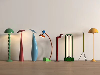 Middle Ancient Floor Lamp Children's Floor Lamp 3d model
