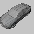 White Porsche SUV with Black Convertible Roof and Sporty Front Fascia Black Wheels Design