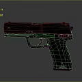 Black U9 Pistol with Modern Design Tactical Grip and Metal Components in Studio Lighting