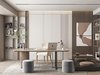 Modern study 3d model