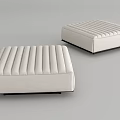 Modern Minotti sofa stool 3d model