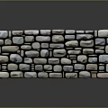 Decorative Natural Stone Wall Design With Mixed Size And Colored Stones