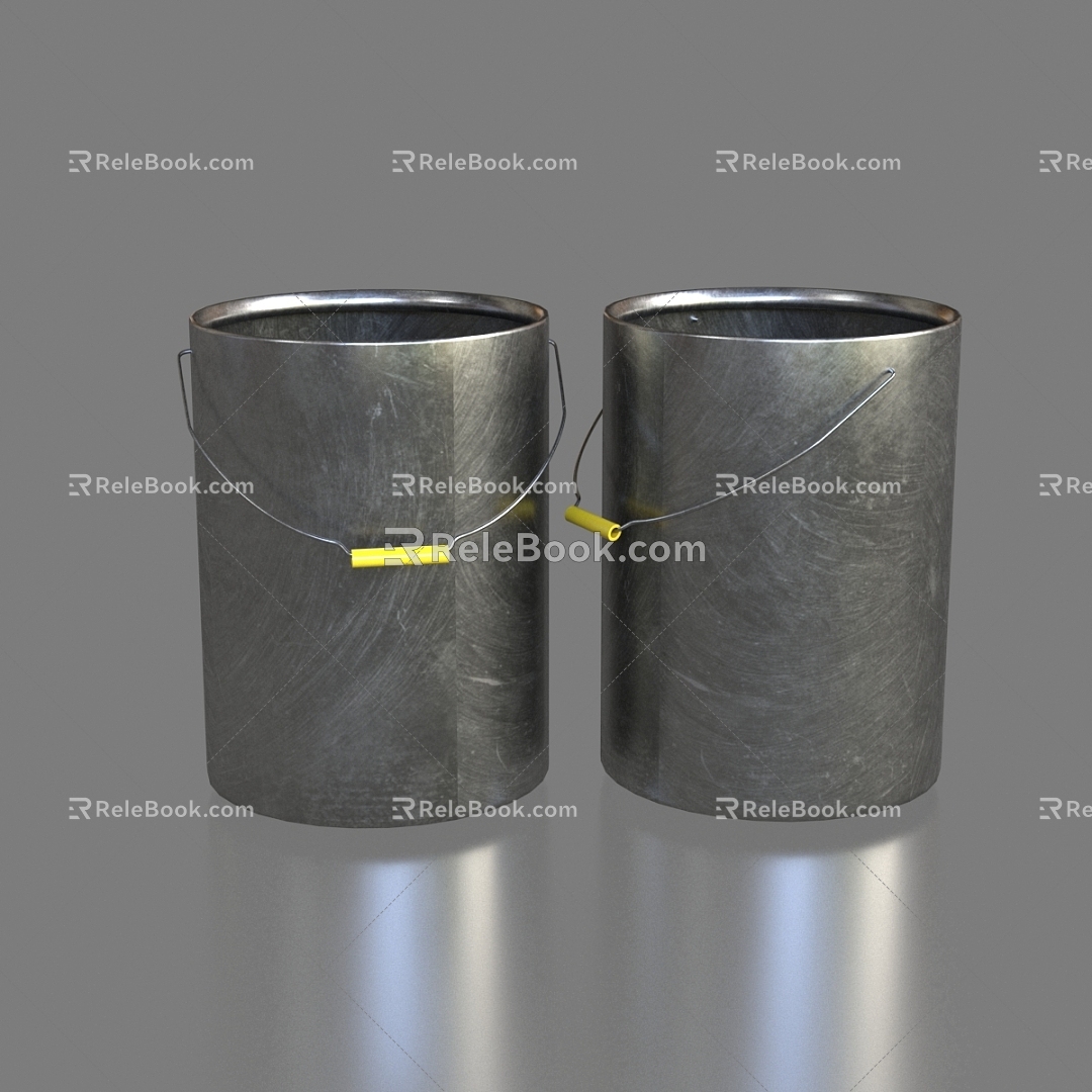 Iron Lead Bucket Bucket Iron Bucket Paint Bucket Paint Bucket Metal Bucket 3d model