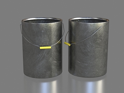 Iron Lead Bucket Iron Bucket Paint Bucket Paint Bucket Metal Bucket 3d model