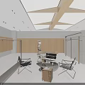 Modern Minimalist Clothing Store Interior With Bright Skylight And Spacious Elegant Clothing Display Space