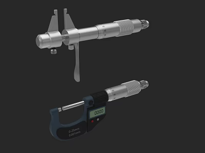 modern micrometer 3d model