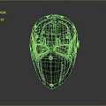 Black Tactical Mask With Purple Lenses And Hard Shell Design For Cosplay Wear