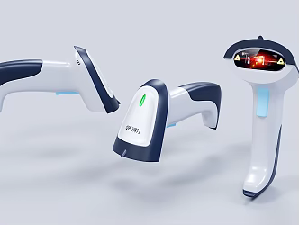 Modern code scanner logistics equipment laser code scanner 3d model
