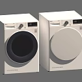 White Electrolux Front Loading Washing Machines With Open And Closed Doors